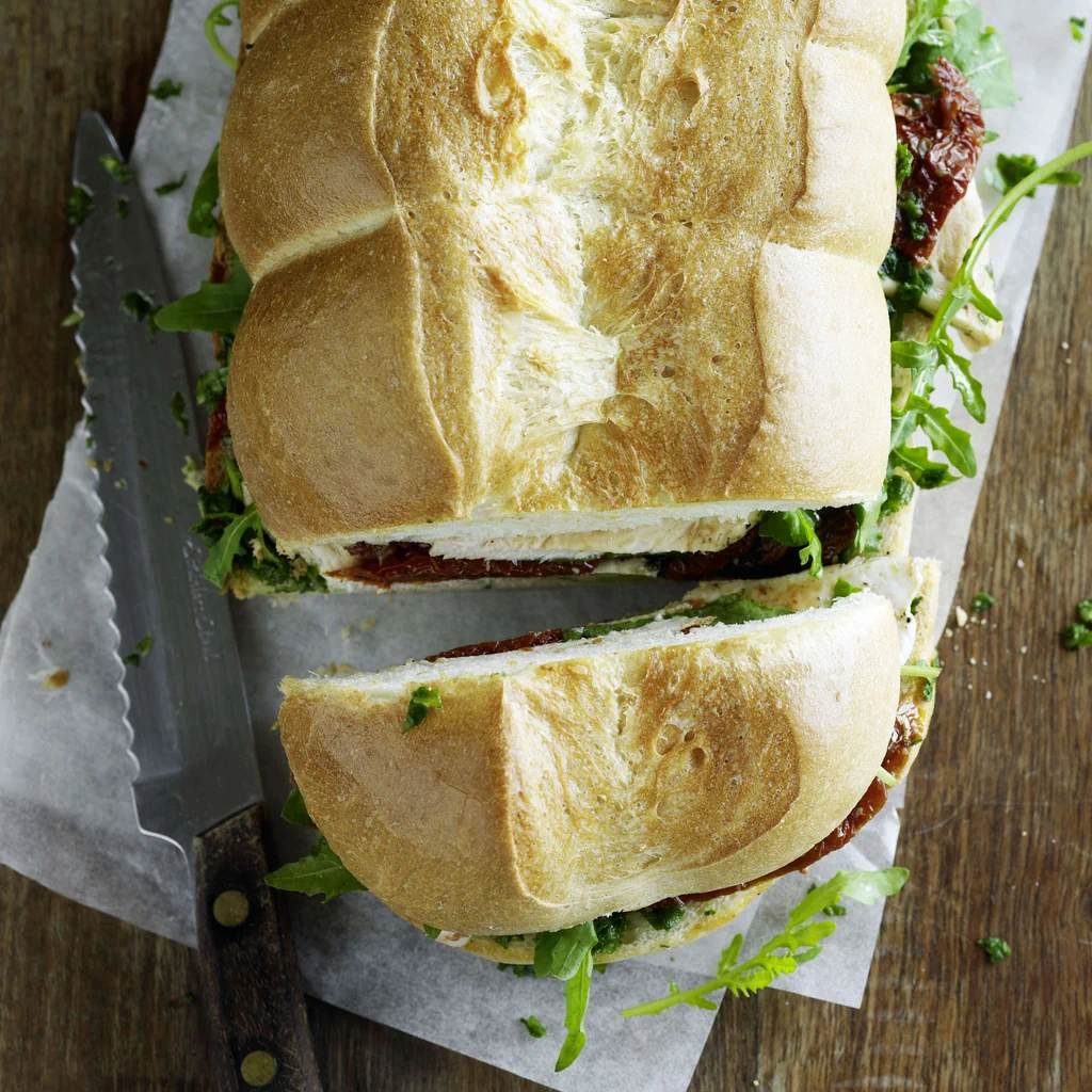 Tessinerbrot mit Poulet und Rucola