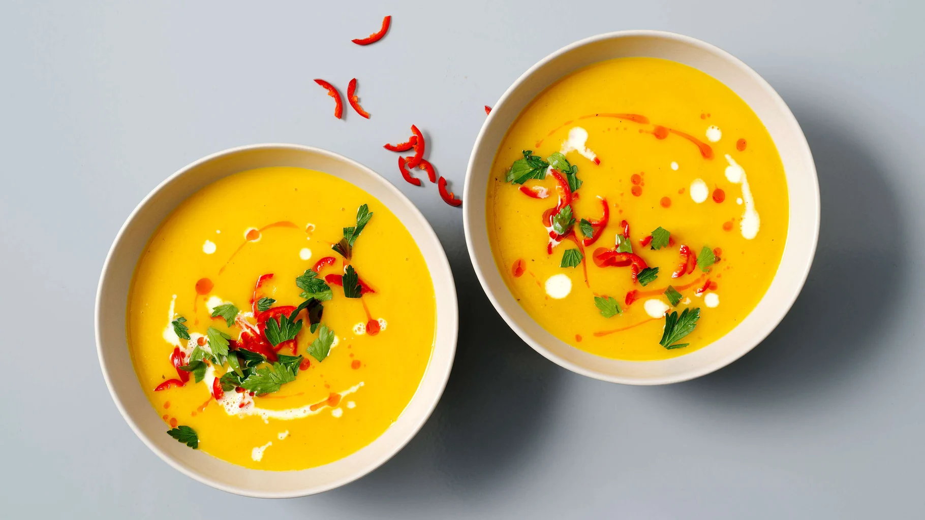 Vellutata di zucca con ras el hanout e limetta