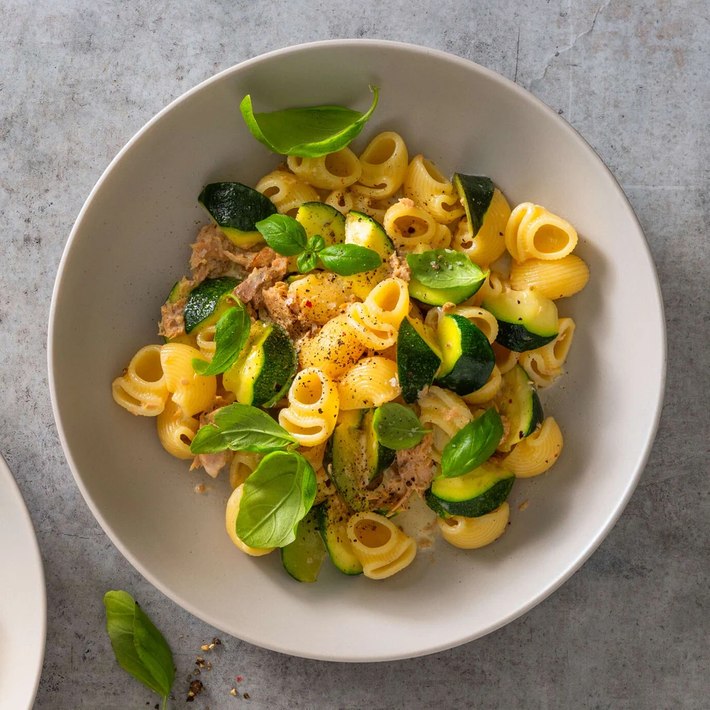 Pasta mit Zucchetti-Thon-Ragout