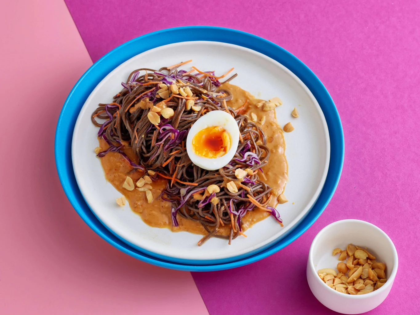 Creamy soba noodles