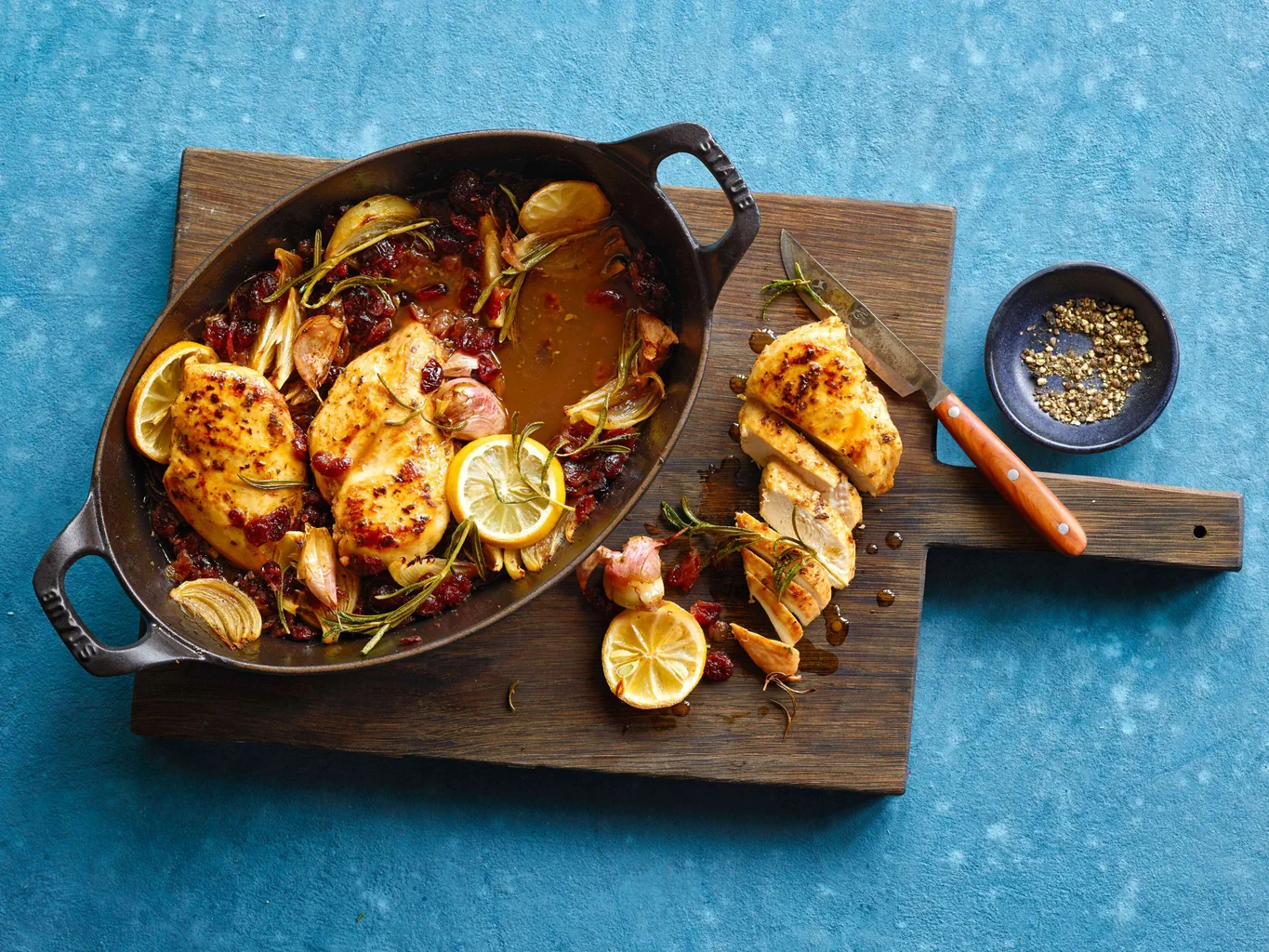 Pollo ai cranberry e al rosmarino