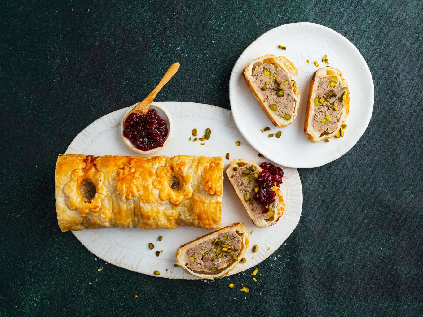 Pâté de viande en croûte avec pistaches