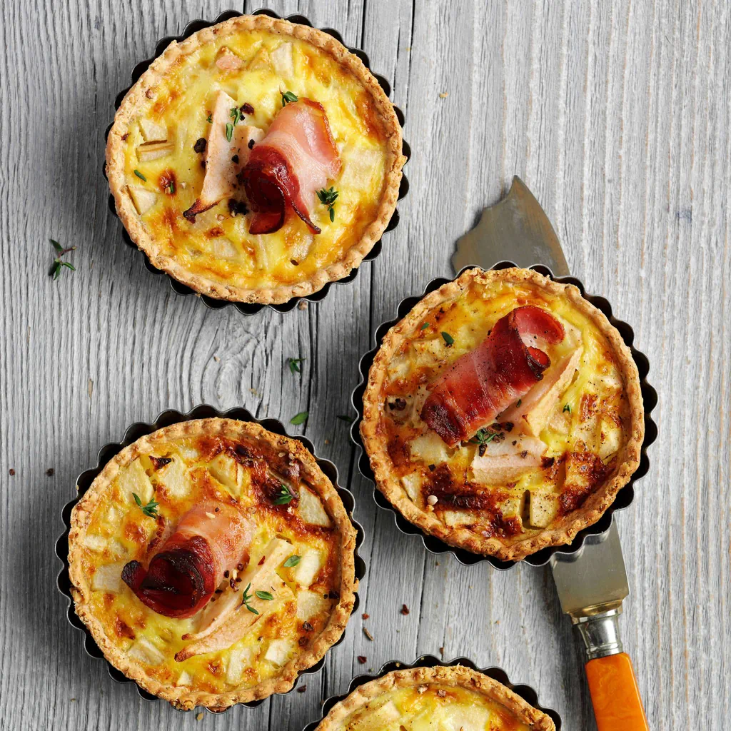 Thymian-Blévita-Tartelettes mit Birnen
