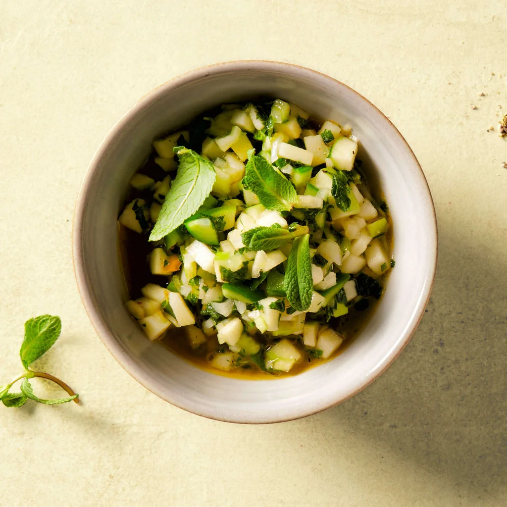 Salsa alla mela e menta