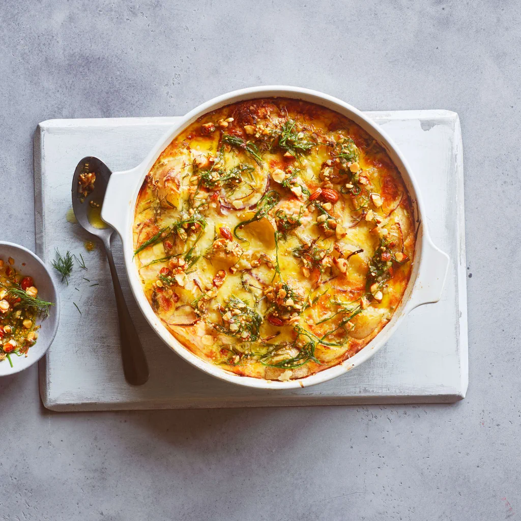 Gratin de pommes de terre et de saumon