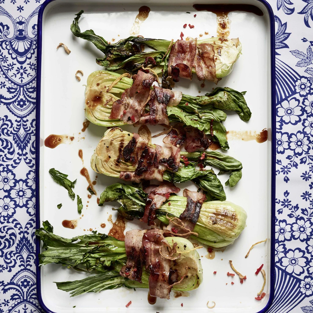 Pak-Choi mit Speck