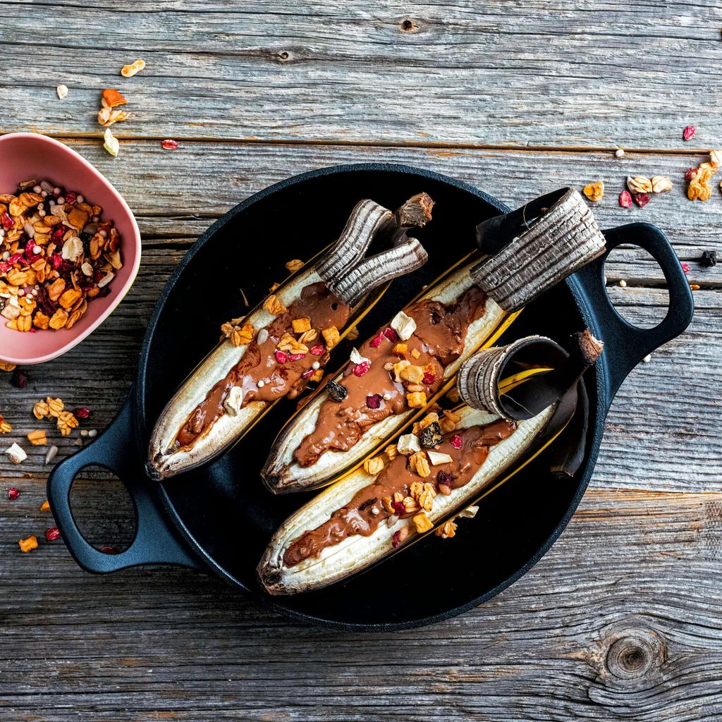 Schoko-Bananen mit Crunch