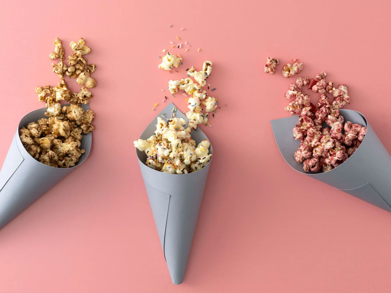 Süsses Popcorn dreimal anders