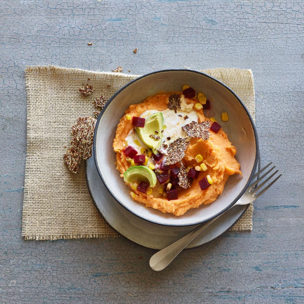 Purea di patate dolci con yogurt