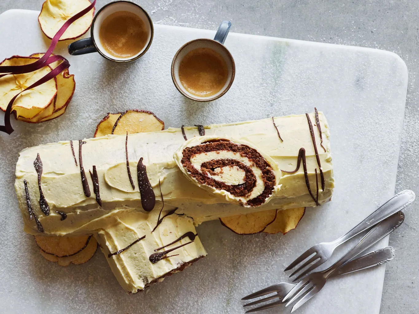 Bûche de Noël blanche
