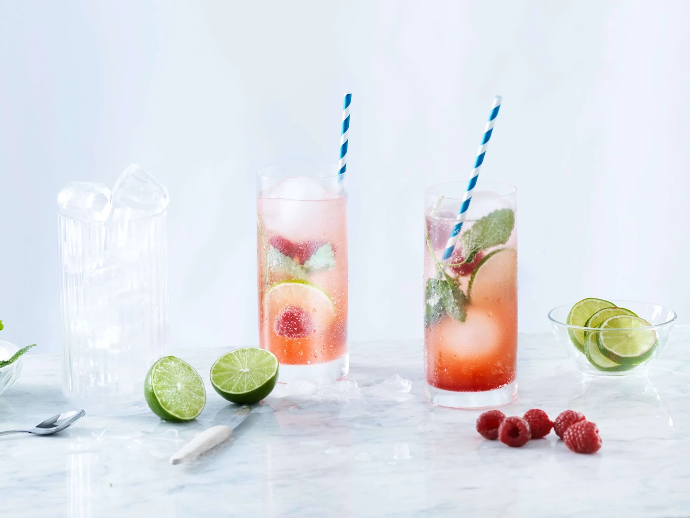 Himbeer-Vanille-Limeade