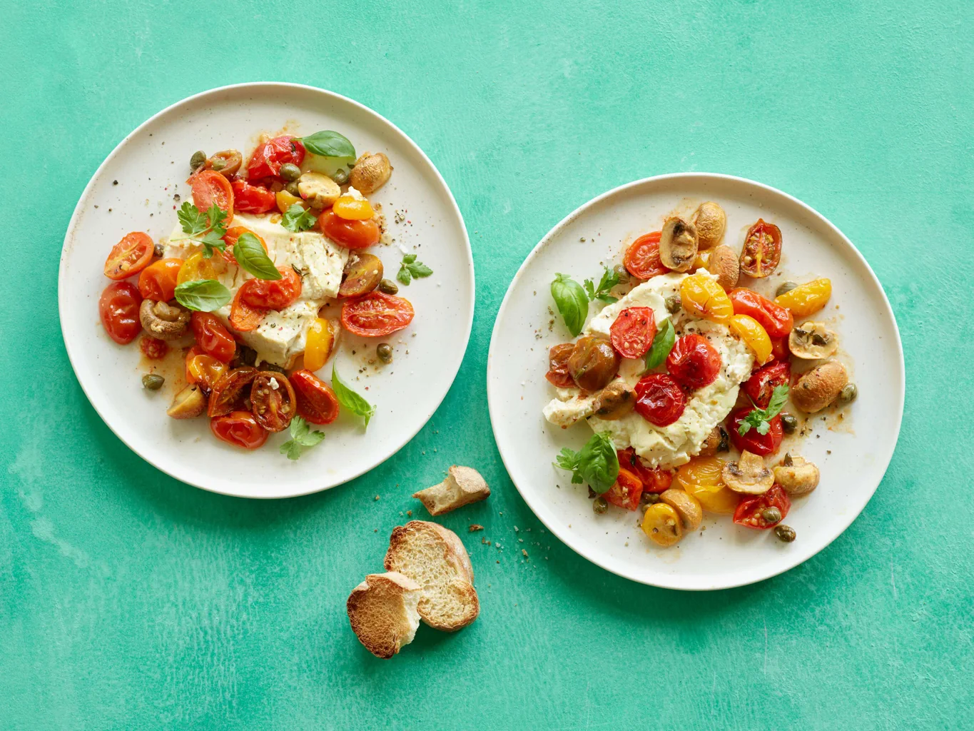 Feta mit Tomatengemüse vom Grill