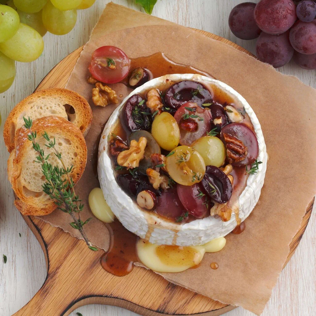 Gebackener Camembert mit Trauben
