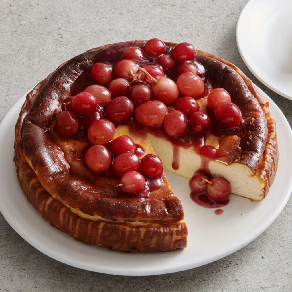 Cheesecake con uva e Sauser