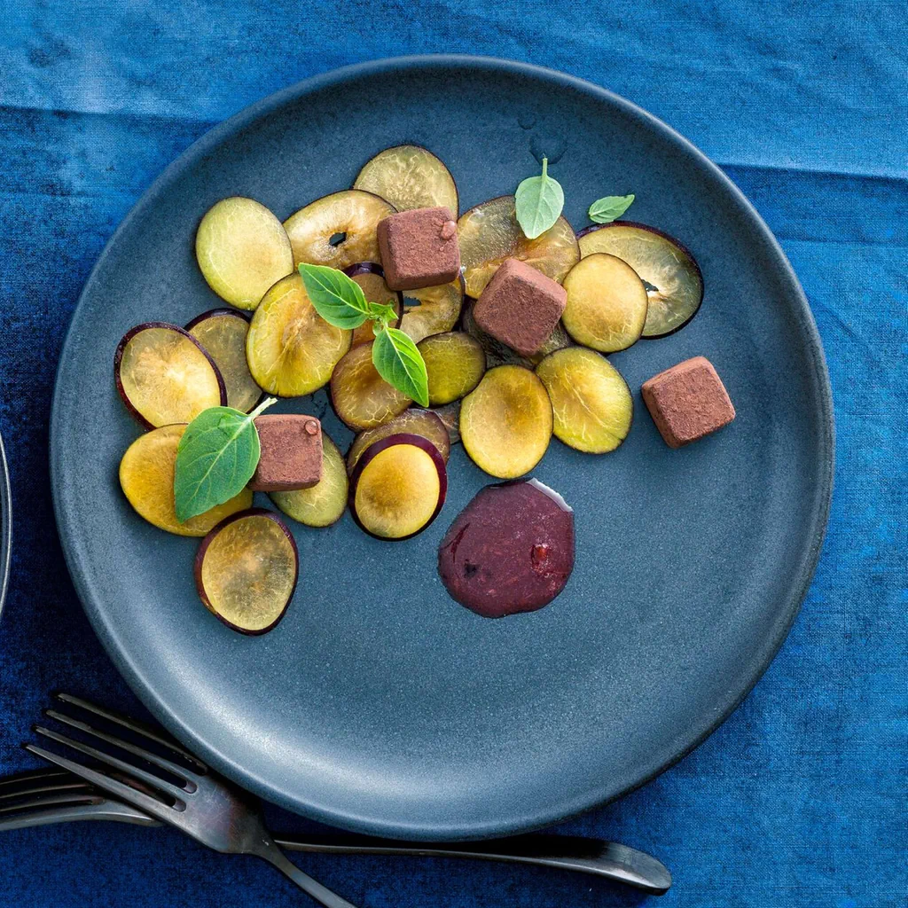 Lavendel-Zwetschgen-Carpaccio