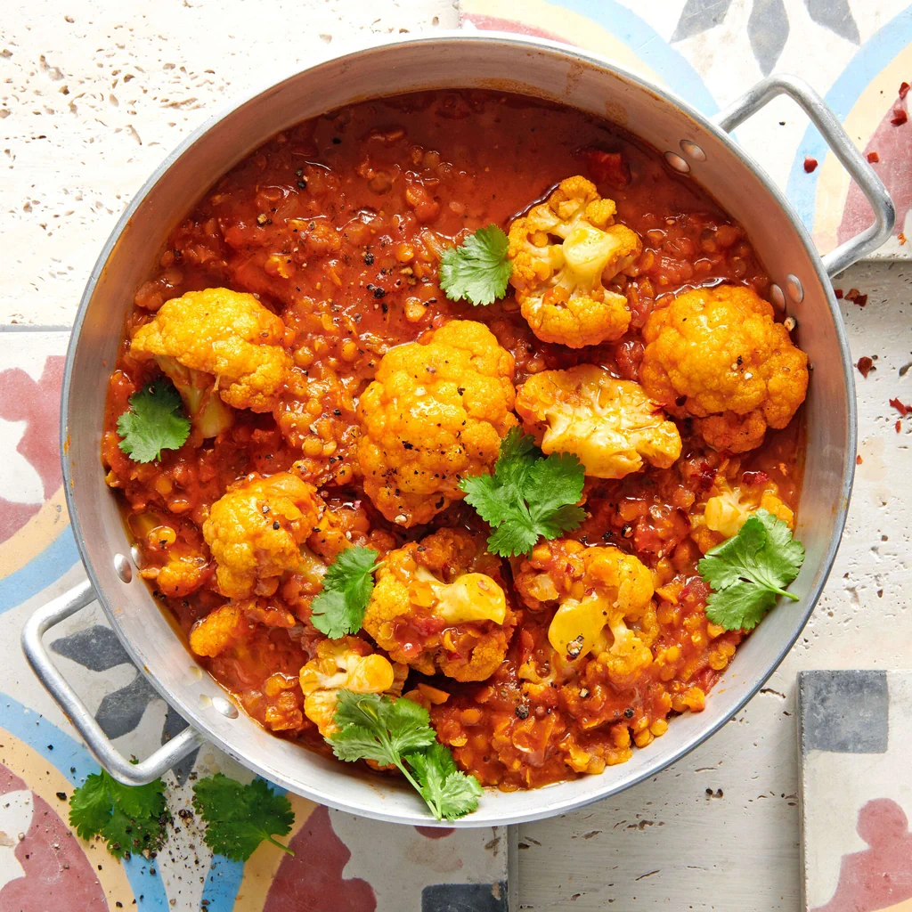 Dahl di cavolfiore e lenticchie