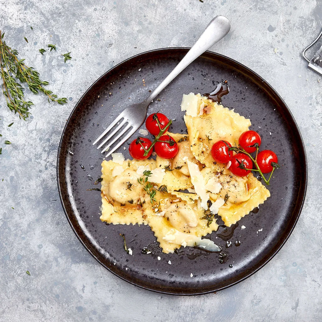 Mediterran gefüllte Ravioli