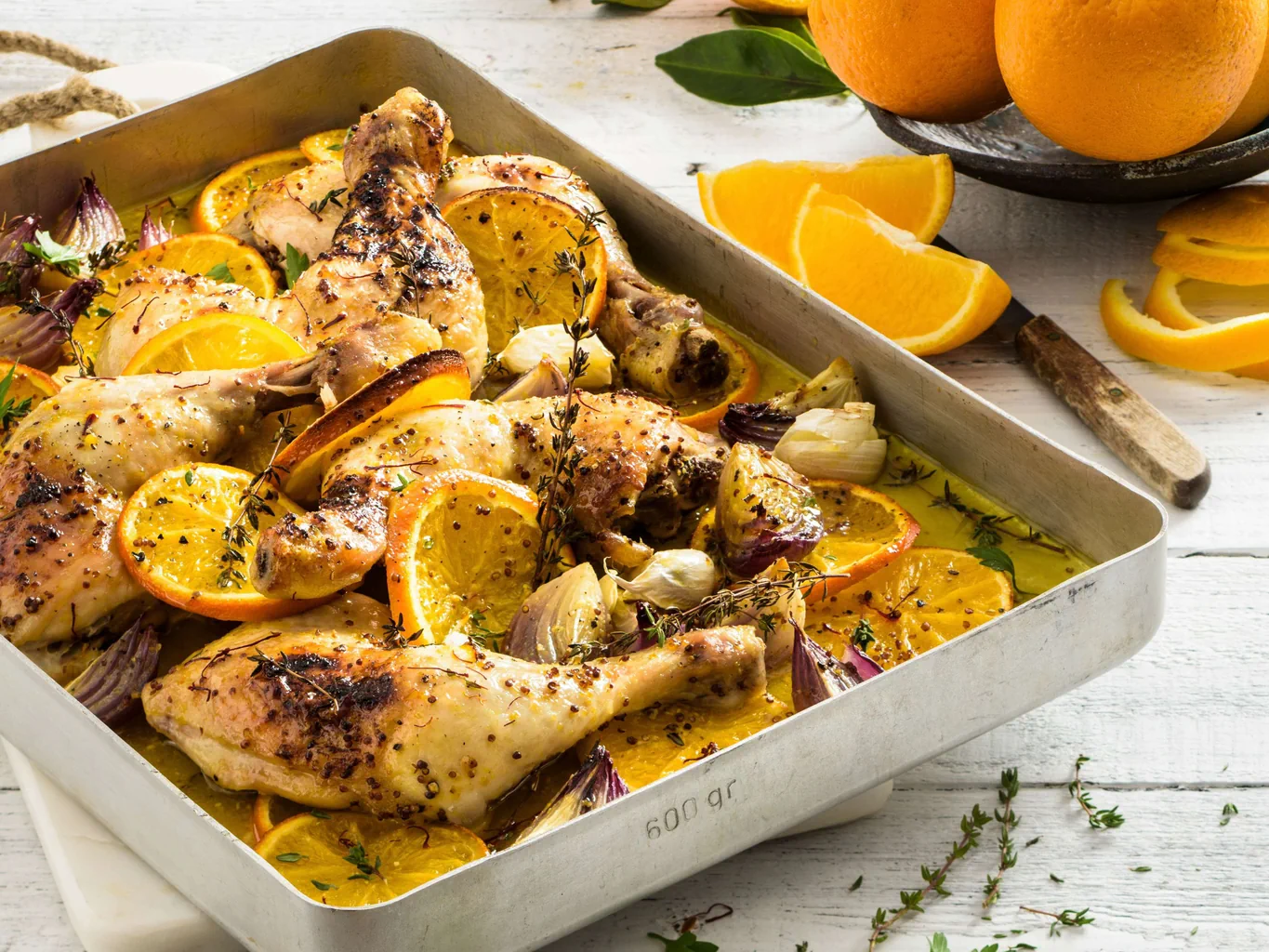 Orangen-Poulet mit Safran