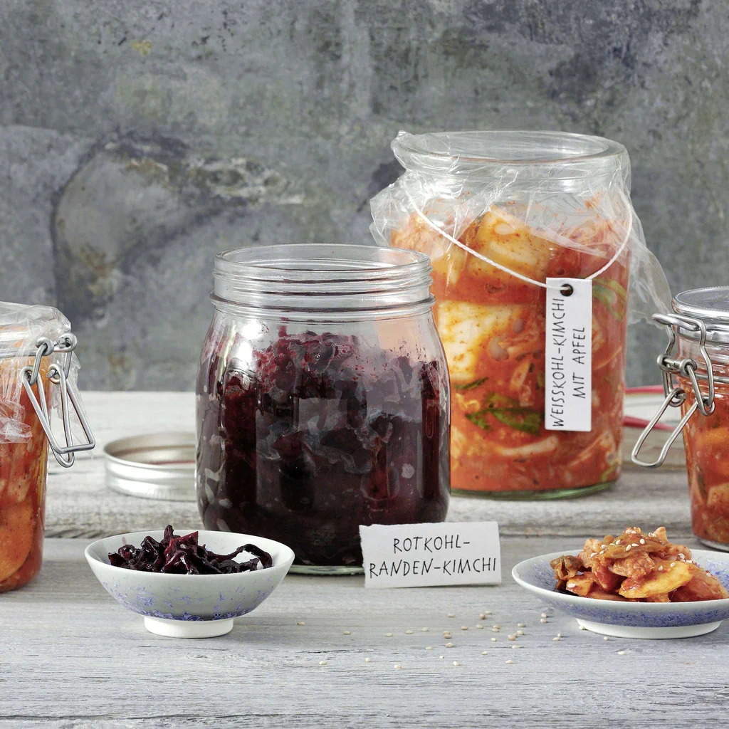 Rotkraut-Randen-Kimchi