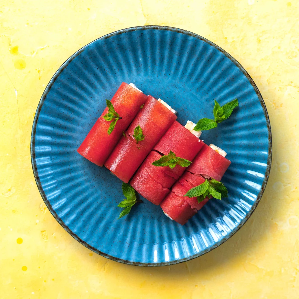 Melonen-Feta-Röllchen