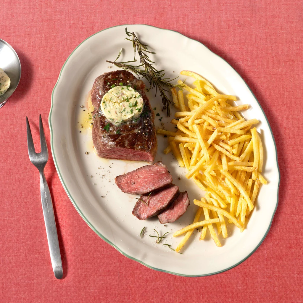 Entrecôte double mit Beurre noisette