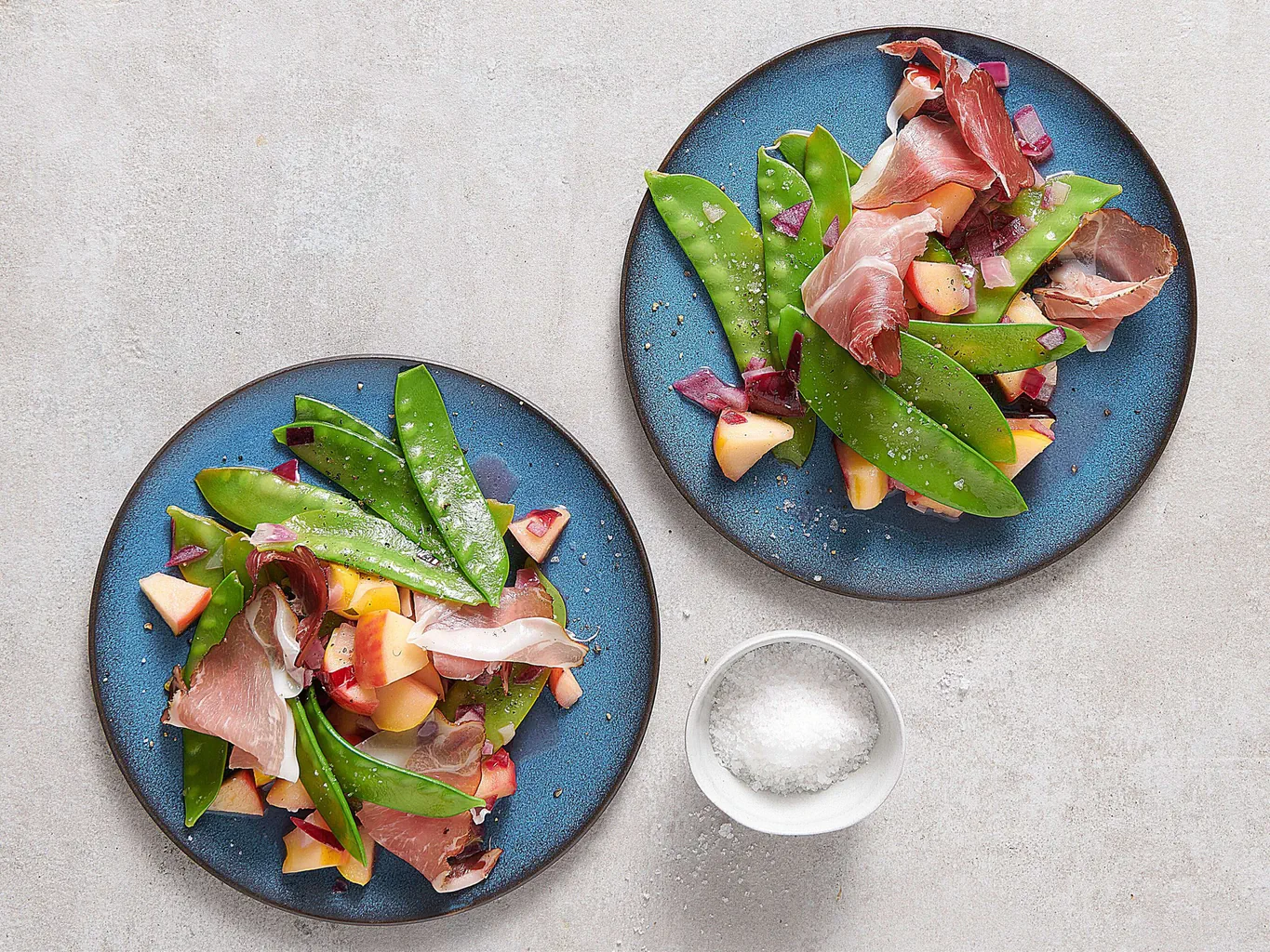 Insalata di taccole con salsa alle mele