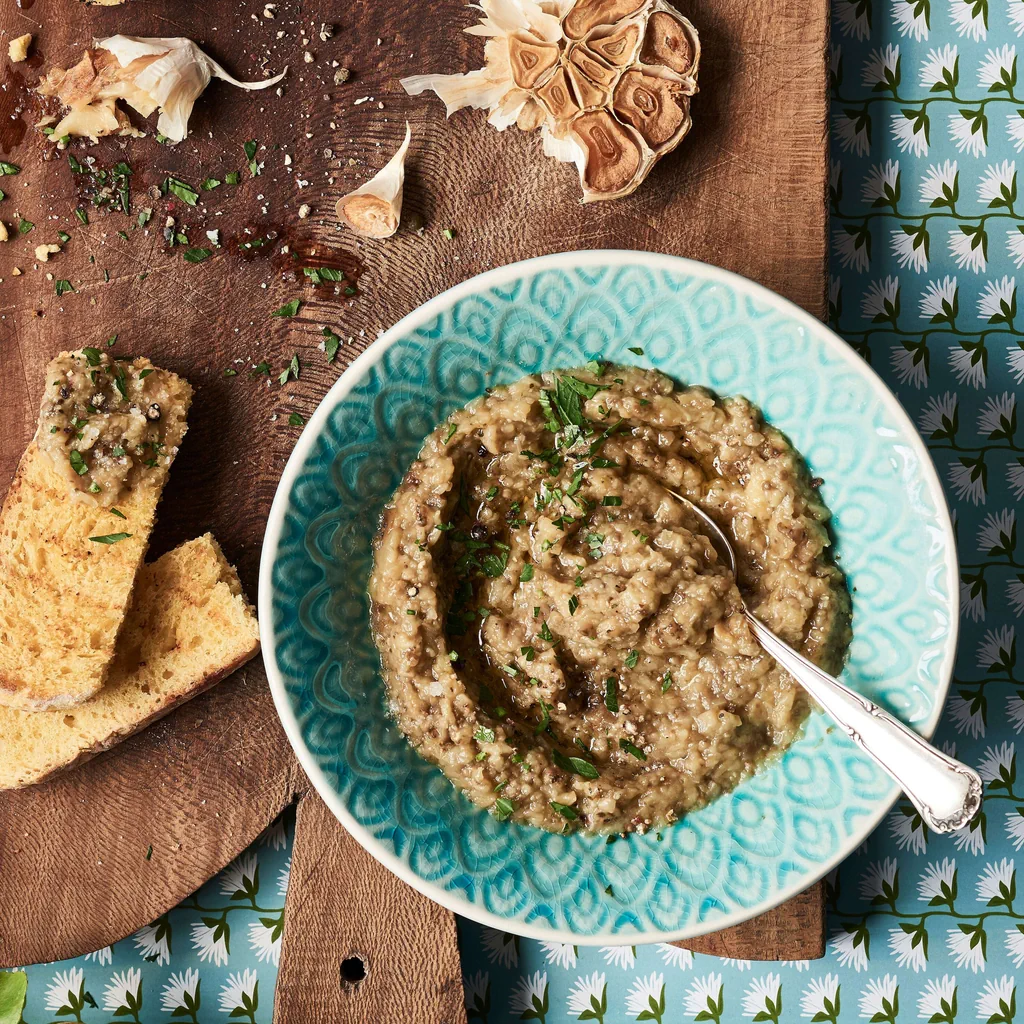Crème d’aubergine et citron grillé