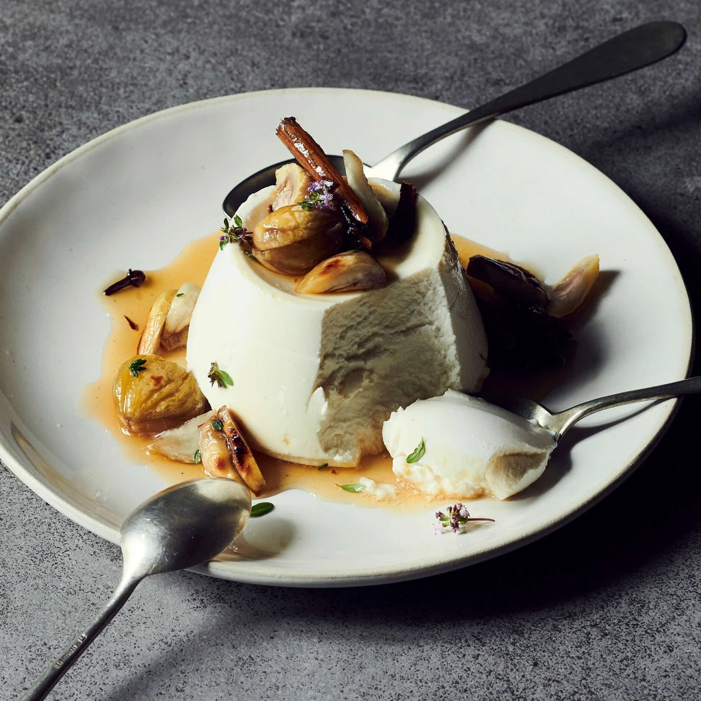 Ricotta mit Honig-Marroni
