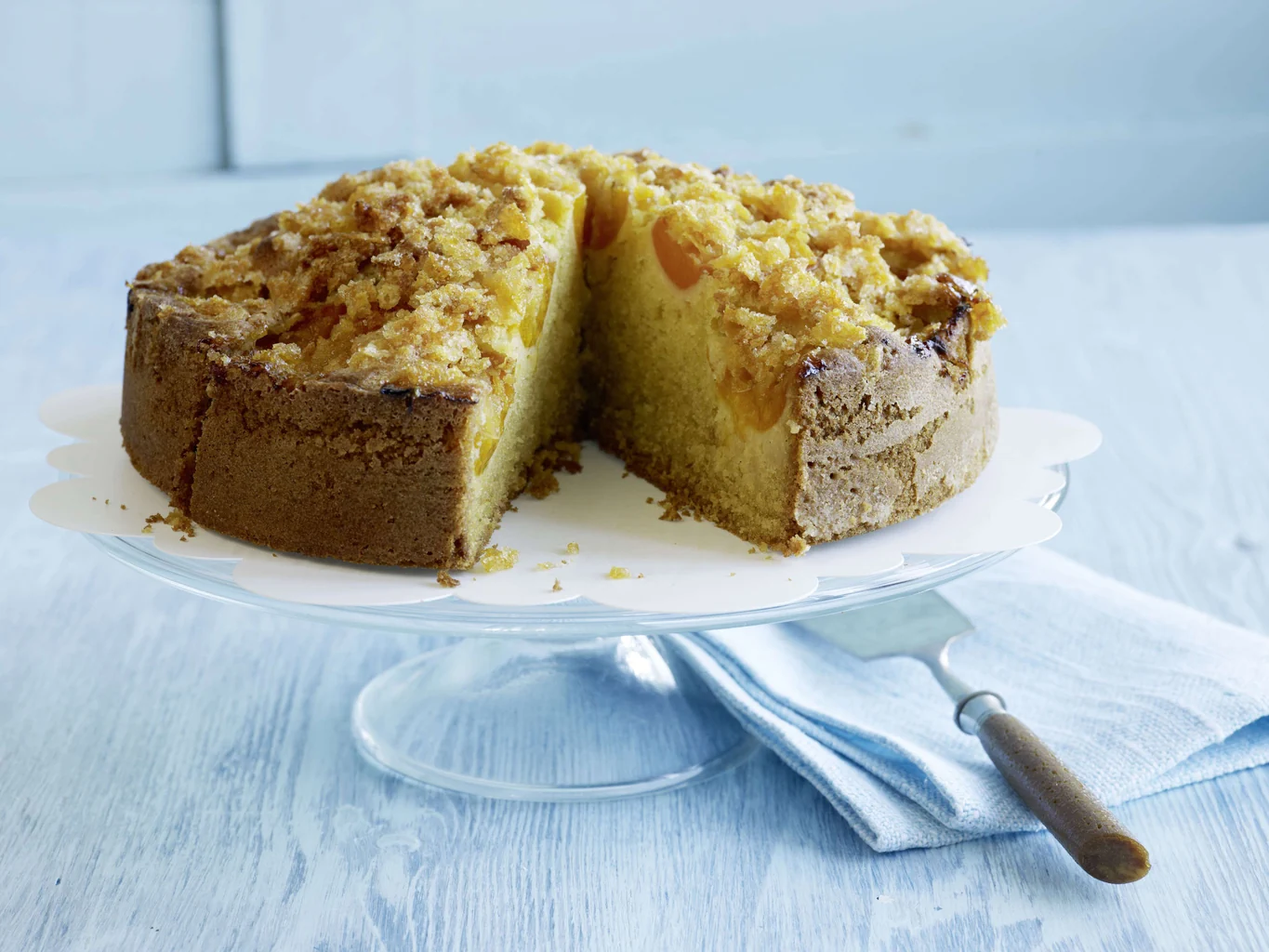 Crumble cake alle albicocche senza glutine