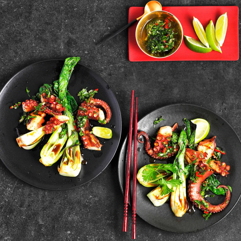 Polpo con pak choi