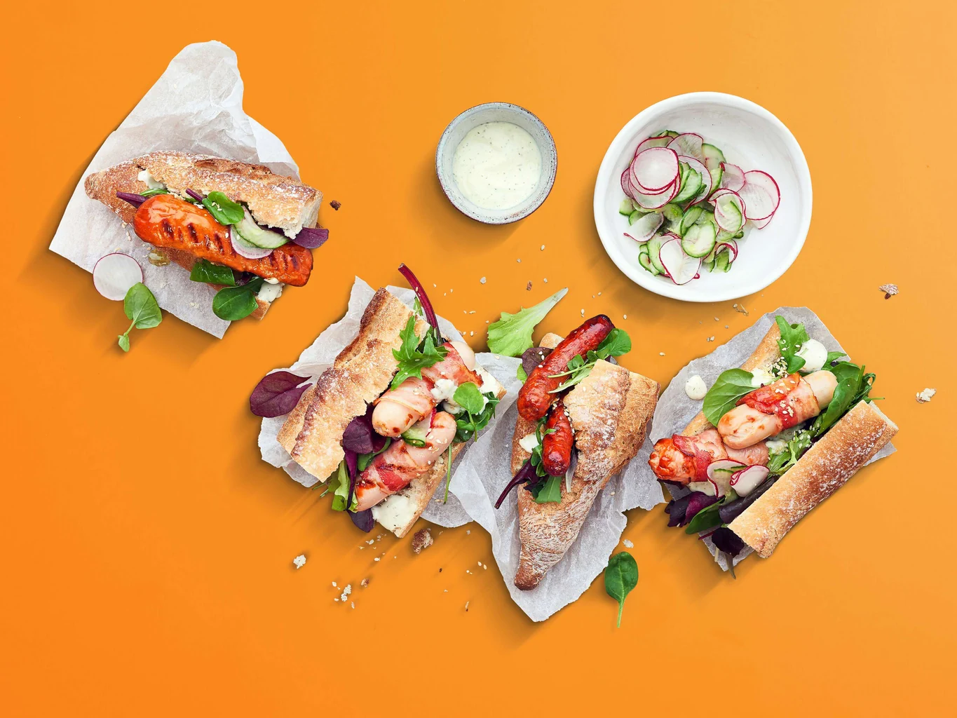 Grillwurst-Baguette