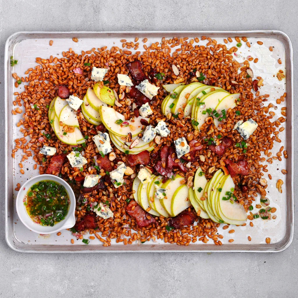 Salade d'épeautre à la poire