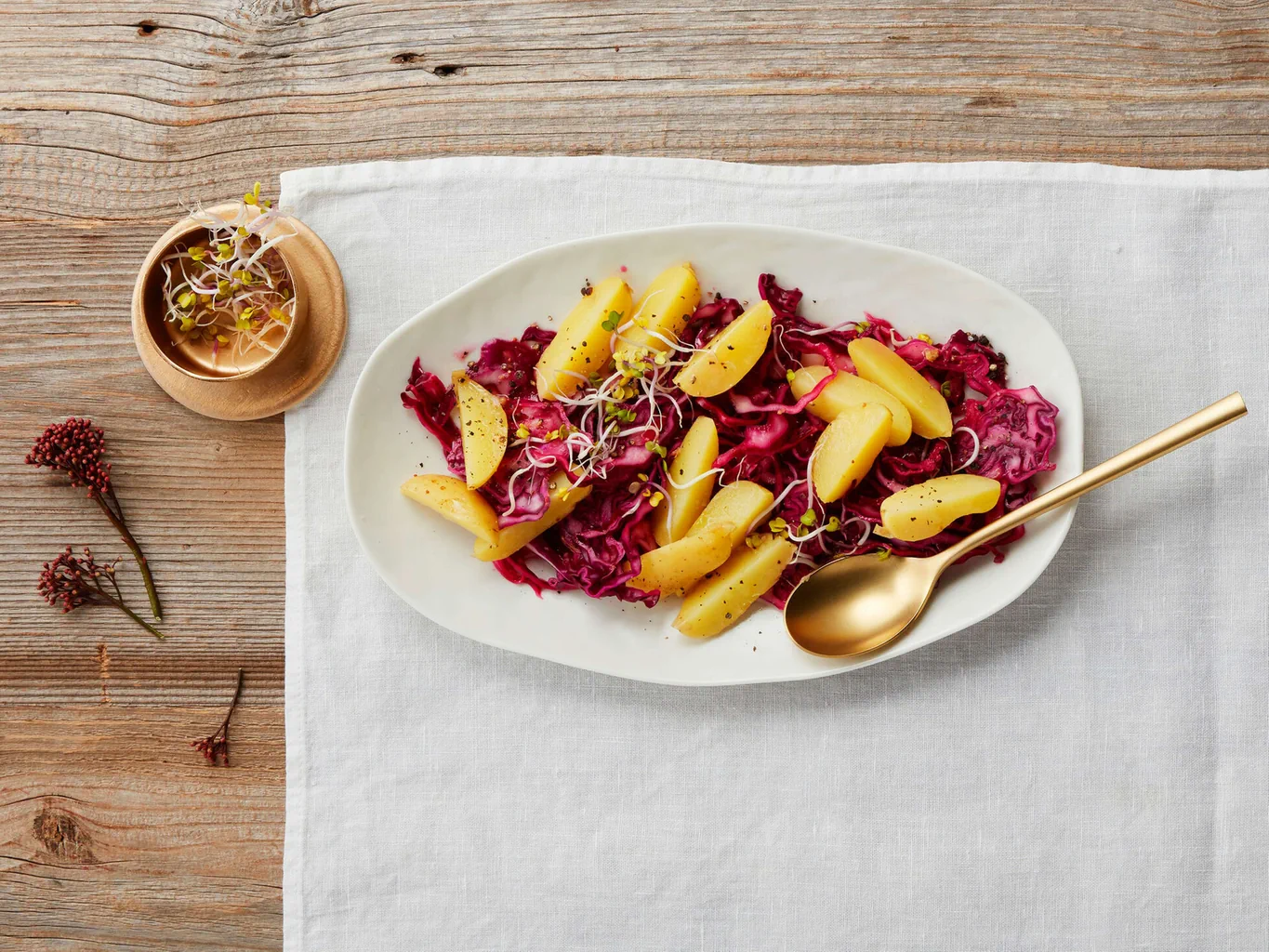 Kartoffel-Rotkraut-Salat