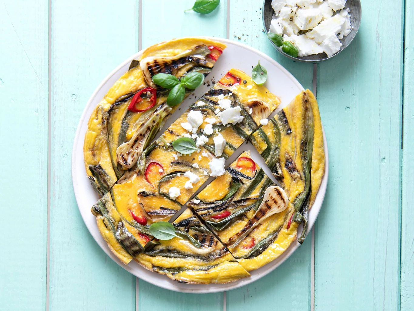 Frittata aux oignons nouveaux