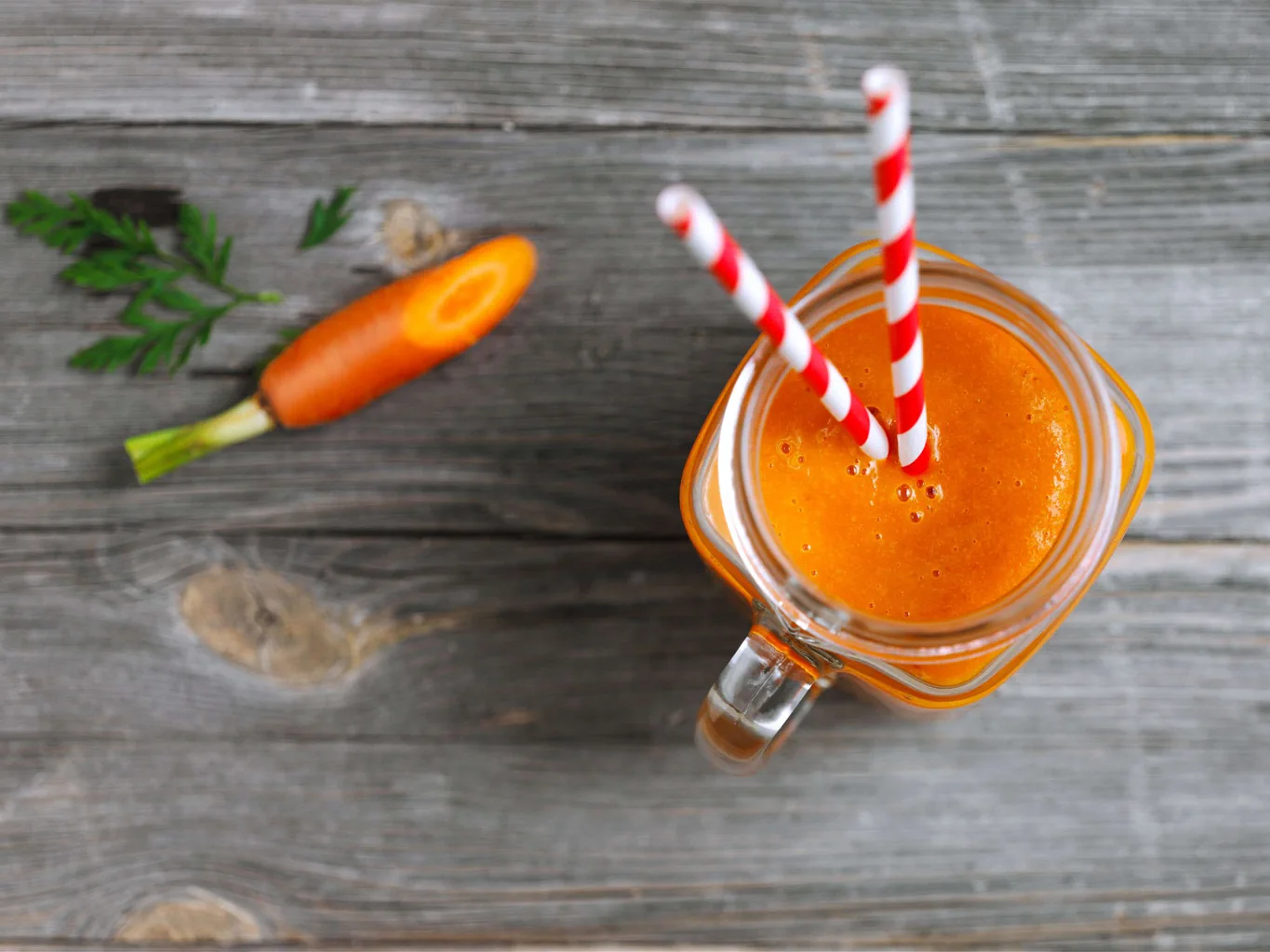 Smoothie à la mangue avec carotte