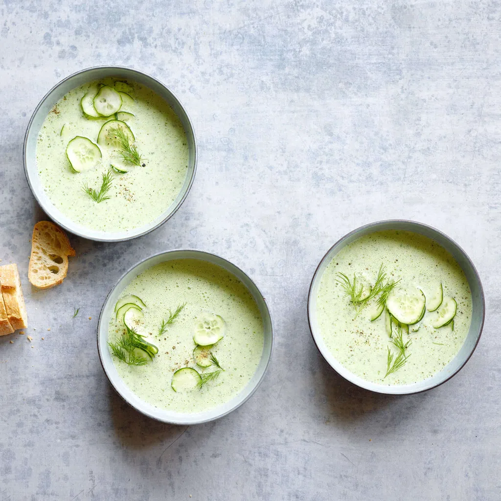 Potage glacé au concombre