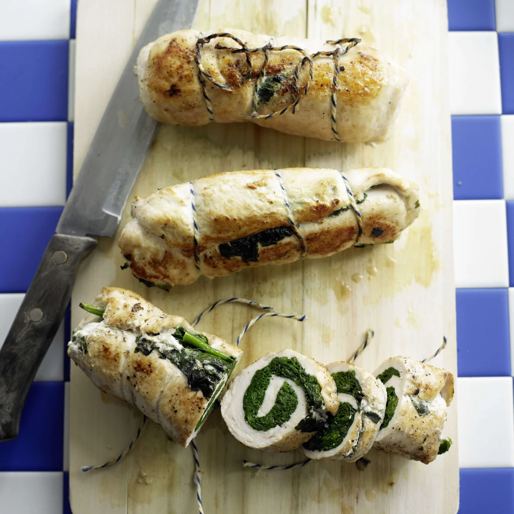 Pouletbrust-Spinat-Roulade