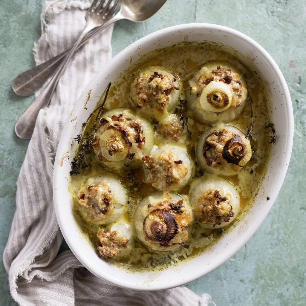 Oignons farcis à la viande hachée