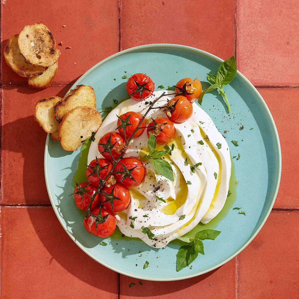Labneh mit gebackenen Tomaten