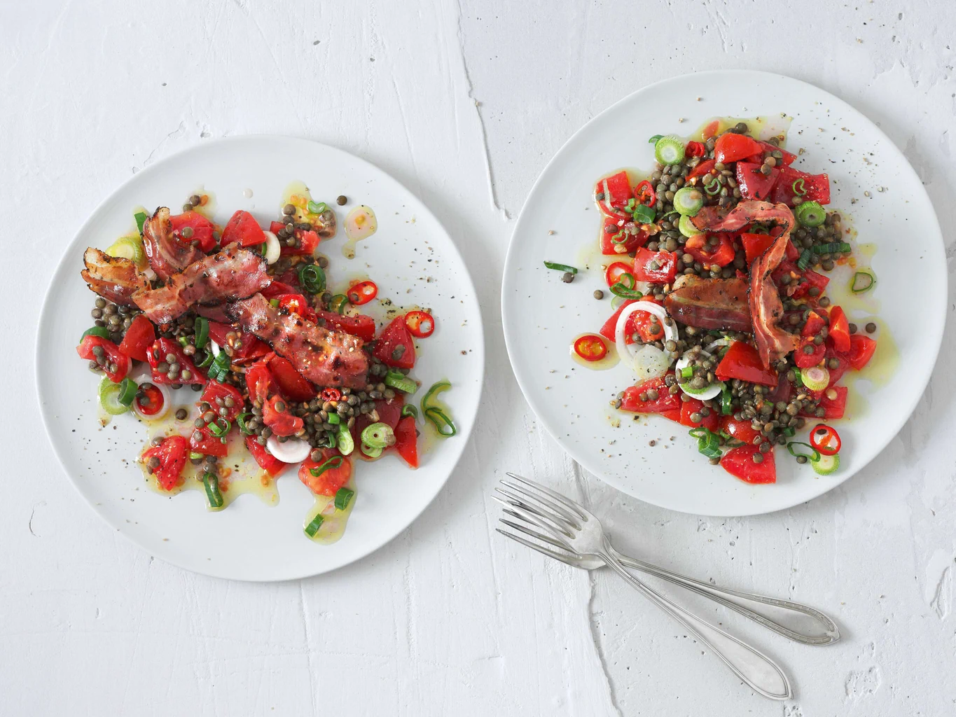 Insalata di pomodori e lenticchie
