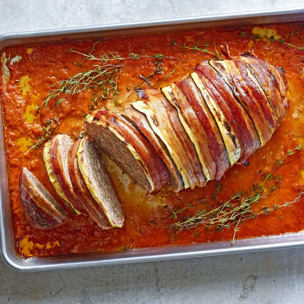 Hackbraten mit Speck 