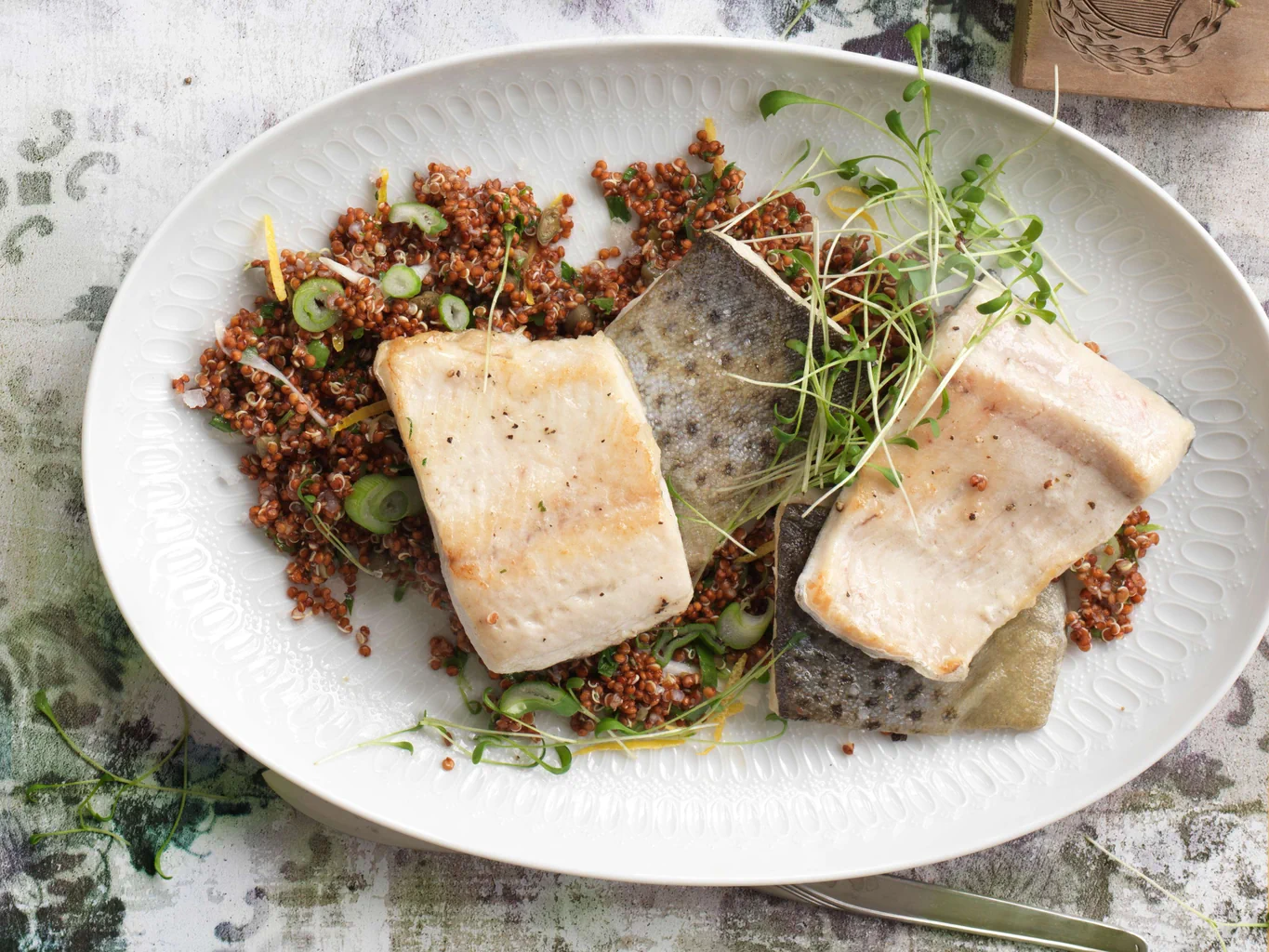 Forelle mit Quinoa