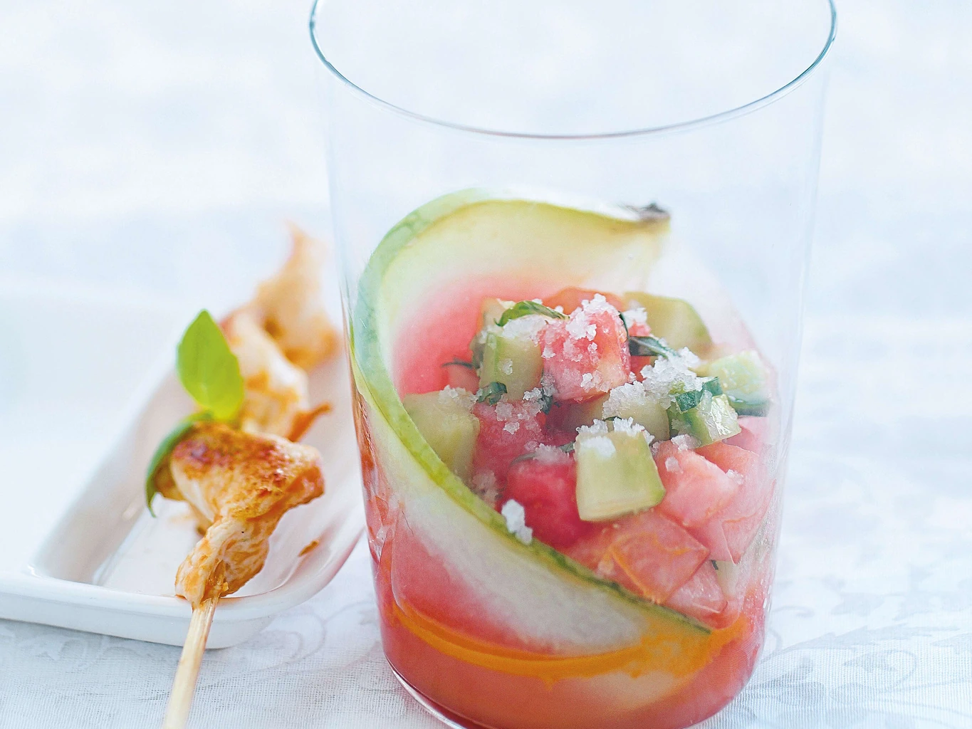 Verrine de pastèque et concombre