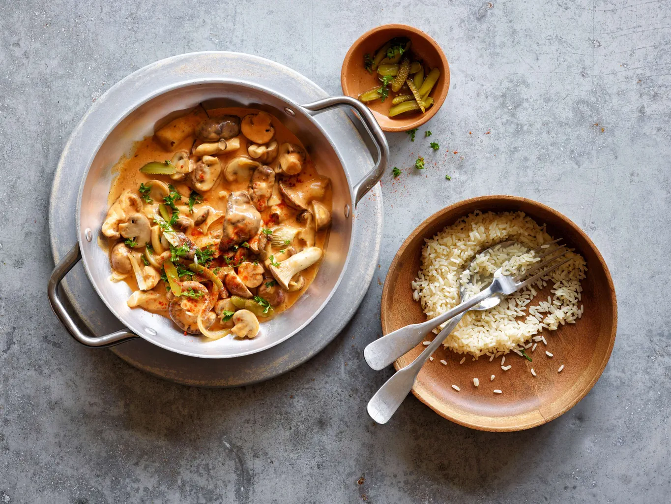 Paprika-Pilzragout