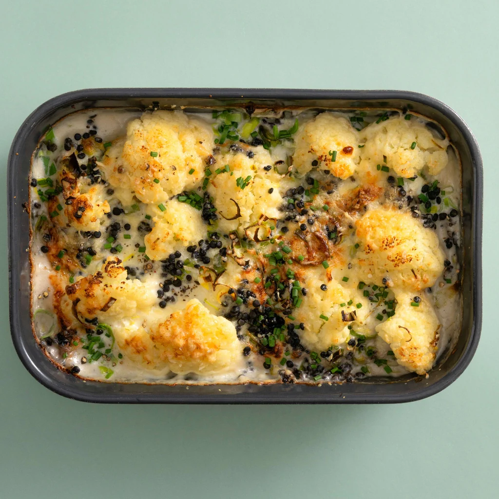 Blumenkohl-Linsen-Gratin