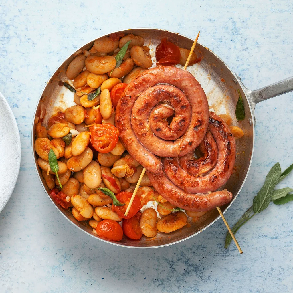 Scharfe Bohnen mit Salsiccia