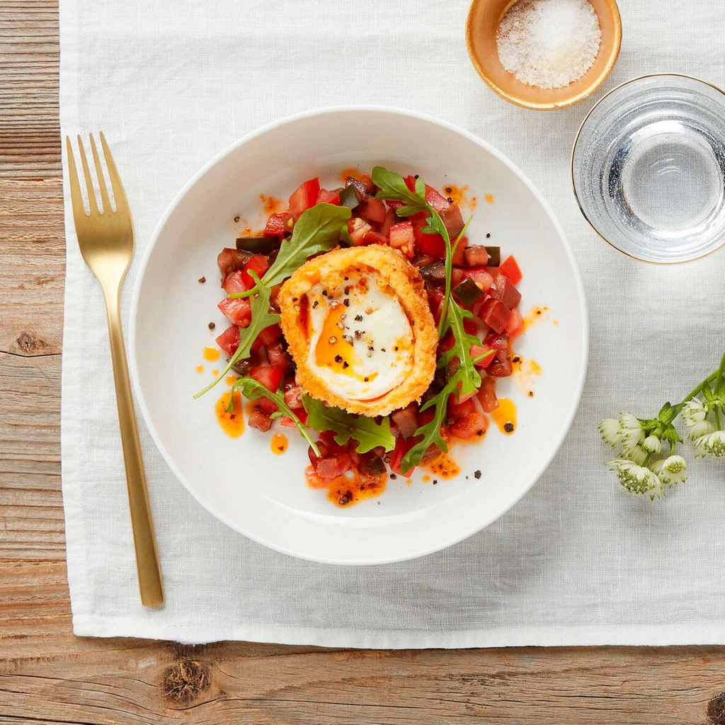 Mozzarella fritta con pomodori