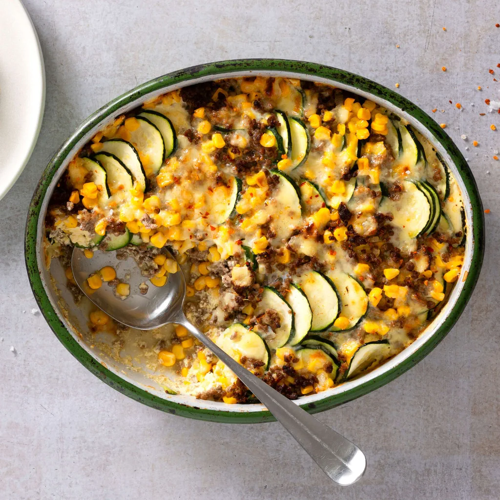 Gratin di zucchine e mais