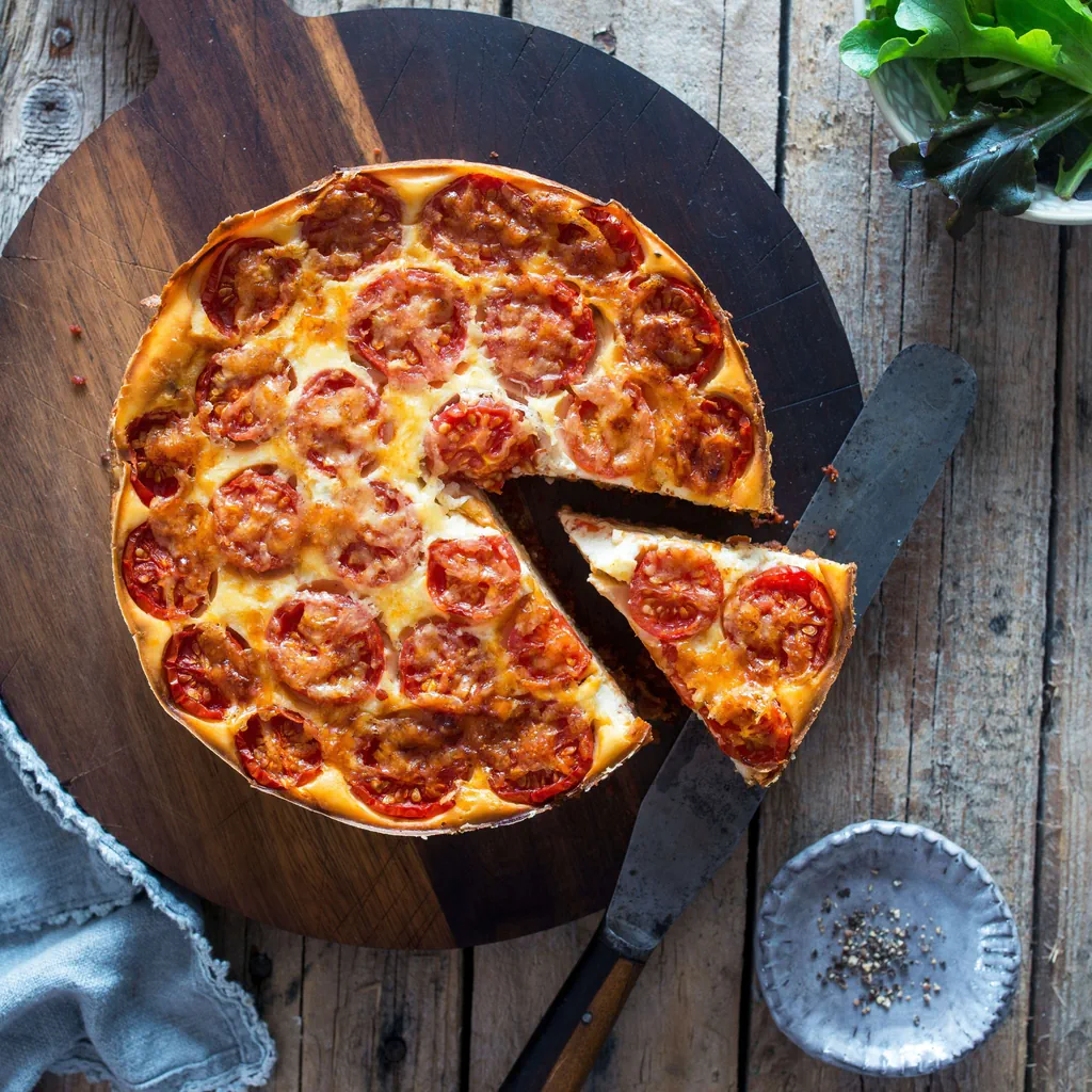 Cheesecake salata ai pomodori
