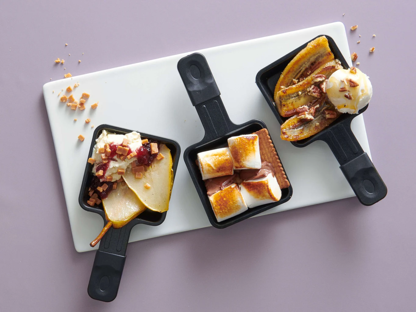 Trois desserts à réaliser sur le gril de table